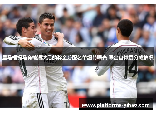皇马根据马竞被淘汰后的奖金分配名单细节曝光 曝出各球员分成情况